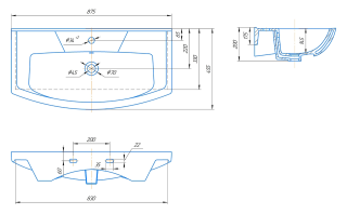 Раковина Kirovit Элеганс 85 см